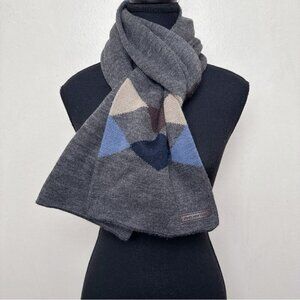 Jones New York Womens One Size Wool Blend Jacquard Knitted Scarf
